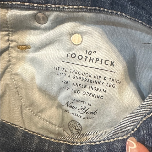 J. Crew Women's Cropped Jeans in Deep Blue, 10” toothpick - Picture 7 of 9